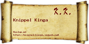 Knippel Kinga névjegykártya